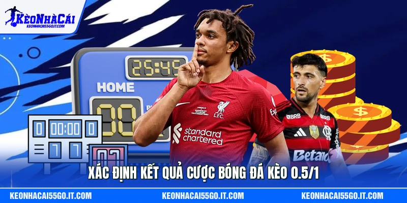 Xác định kết quả cược bóng đá kèo 0.5/1
