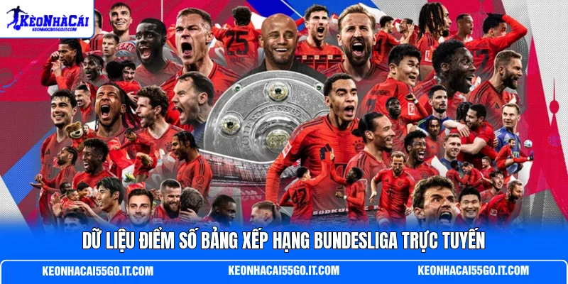 Dữ liệu điểm số bảng xếp hạng bundesliga trực tuyến